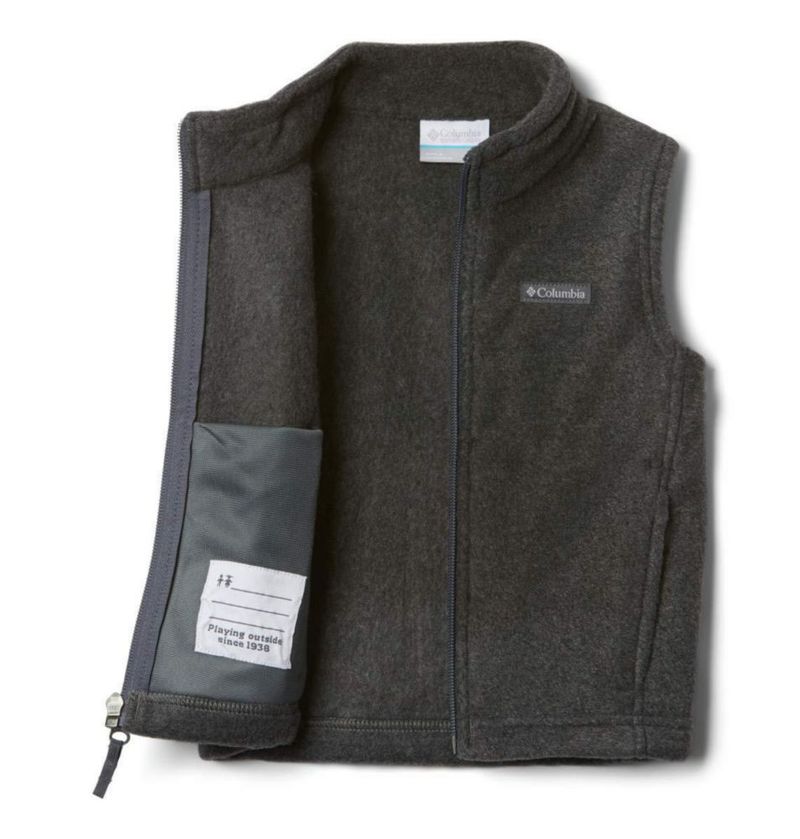 Chaleco de forro polar Columbia 3T gris carbón jaspeado