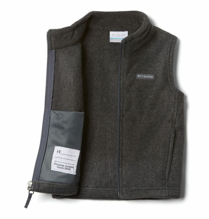 Chaleco de forro polar Columbia 3T gris carbón jaspeado