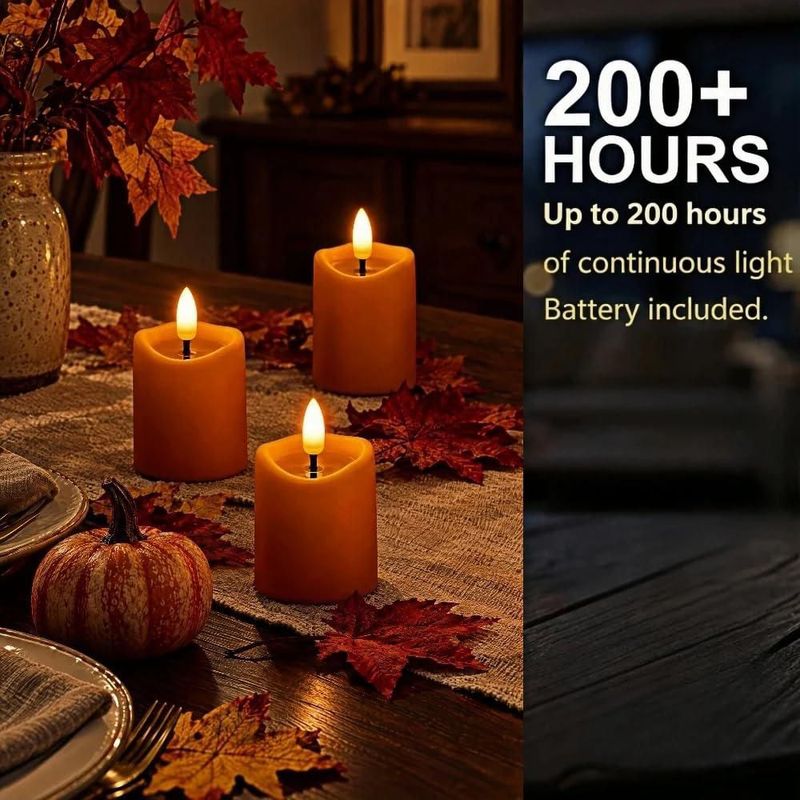 Velas votivas Simplelight4you Naranja pack de 6 con temporizador