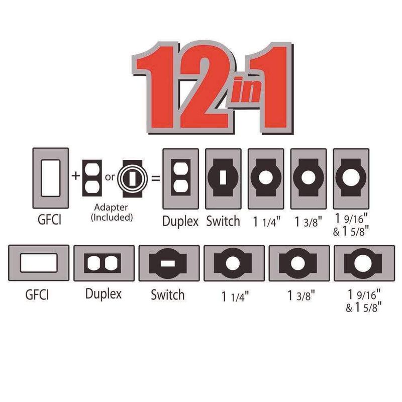 Placa de pared BELL de 1 posición Flip resistente a la intemperie gris