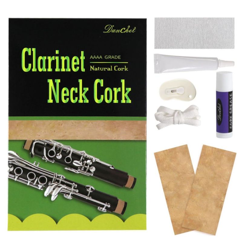 Kit de Reemplazo de Corcho para Clarinete Danchet con Pegamento Grasa Cuchillo y Cinta