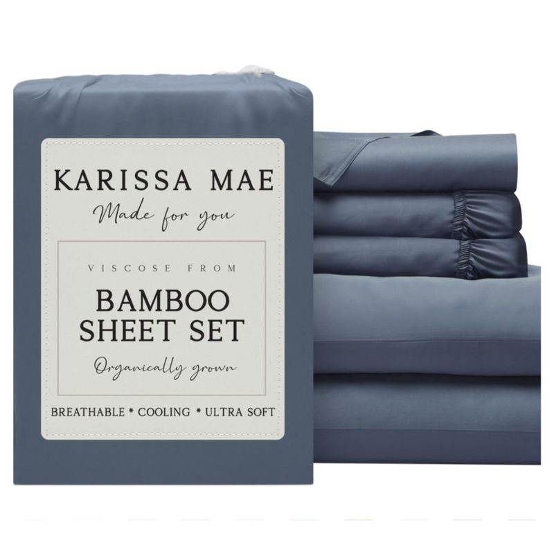 Juego de sábanas KARISSA MAE Split King de viscosa de bambú