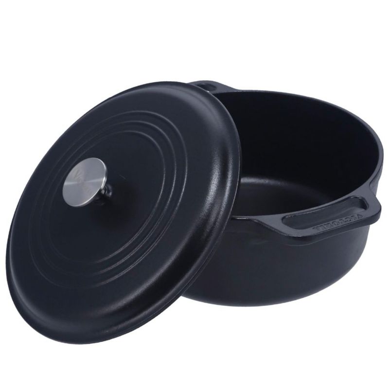 Olla de hierro fundido Victoria 7 L curada con aceite de linaza