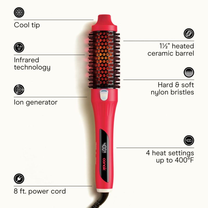 Cepillo de Pelo Conair 38 cm Infrarrojo Térmico Color Bayas