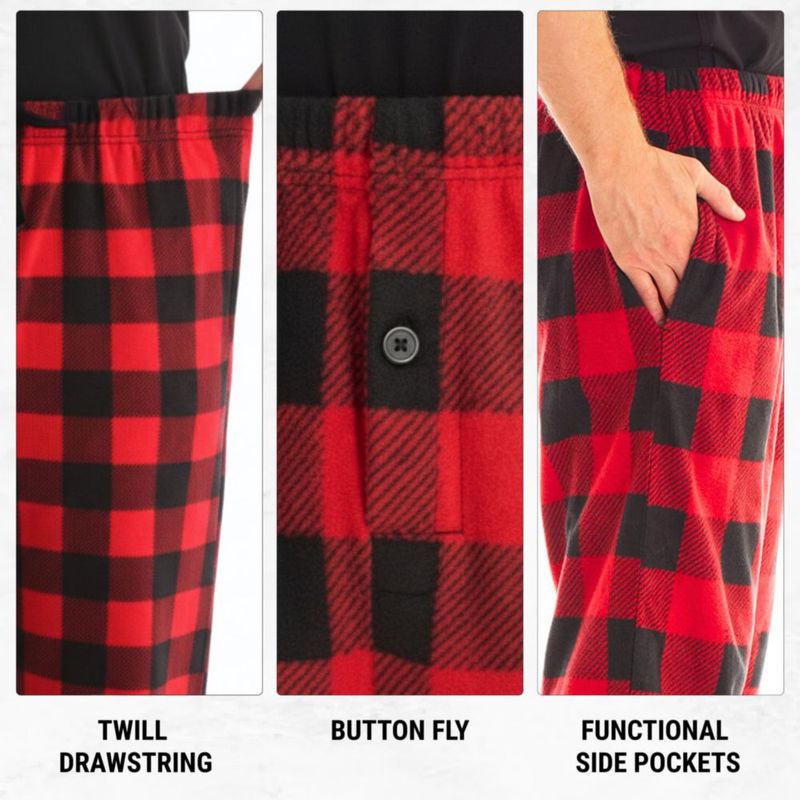 Pantalones de pijama #followme Mediano Rojo con Cuadro de Búfalo