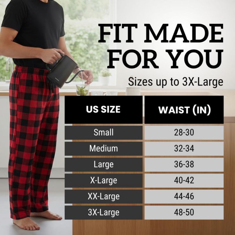 Pantalones de pijama #followme Mediano Rojo con Cuadro de Búfalo