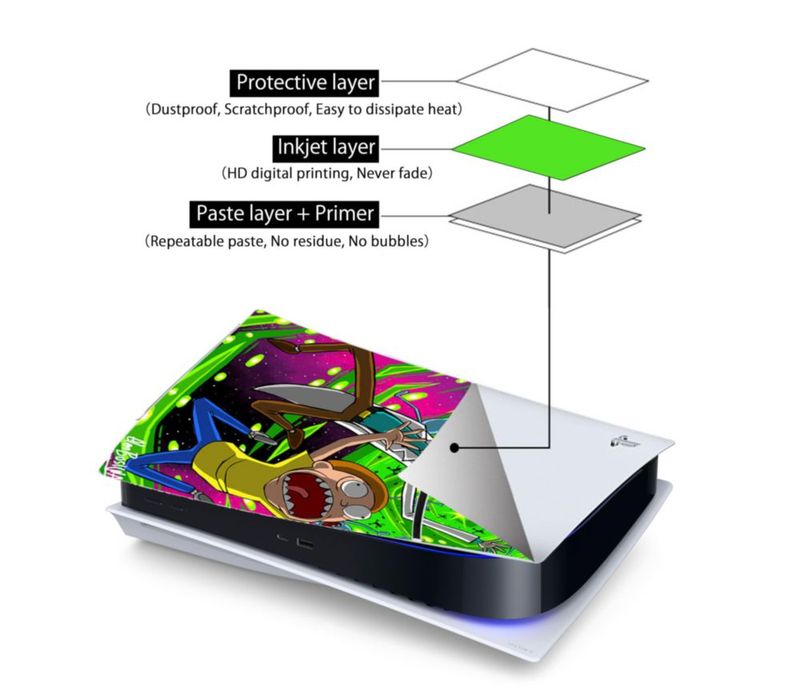 Capa de vinilo PEYANZ para PS5 Slim Digital HD sin burbujas