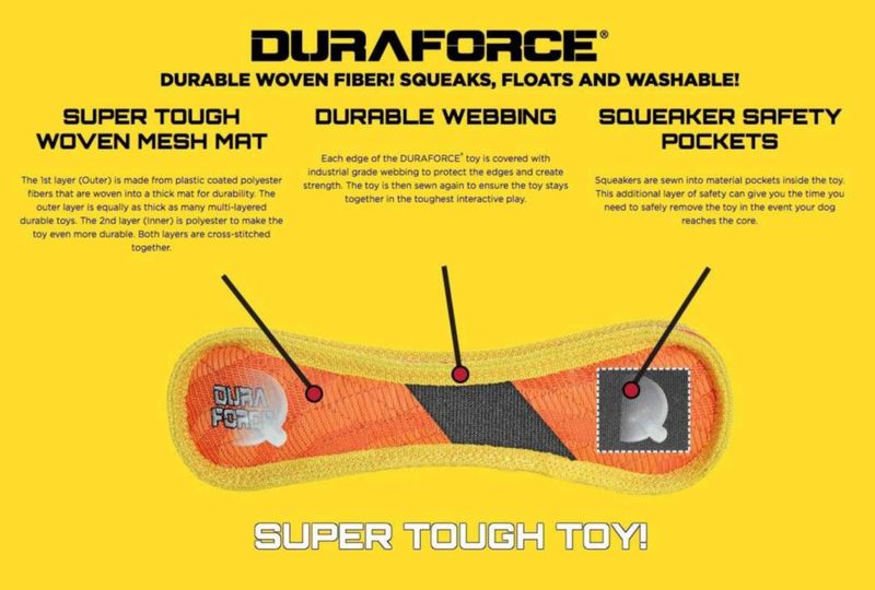 Juguete de Peluche Ultra Duradero DURA FORCE Cangrejo para Perro
