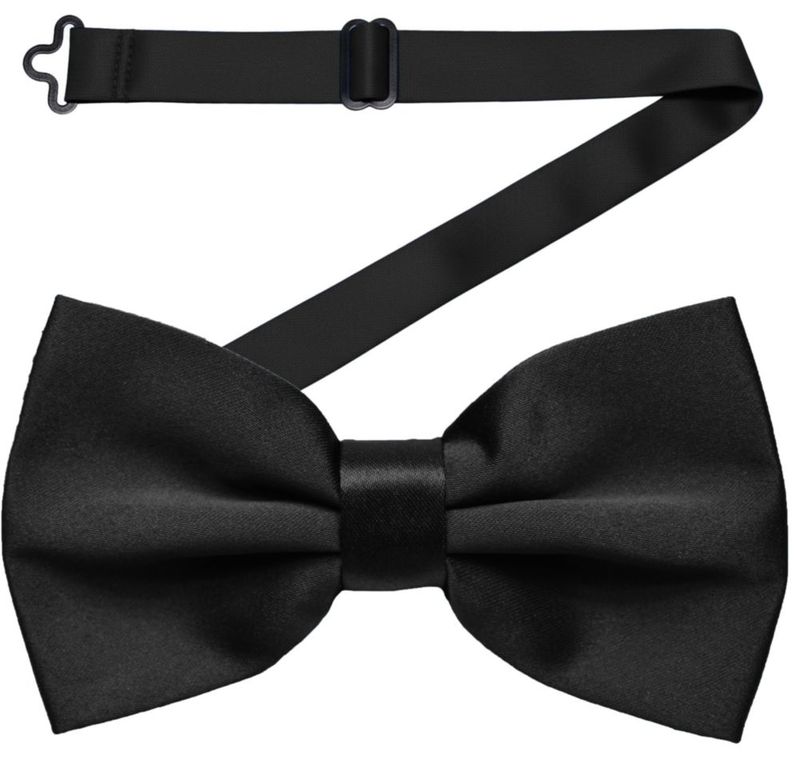 Pajarita Dibi Negra Preanudada y Ajustable - Formal