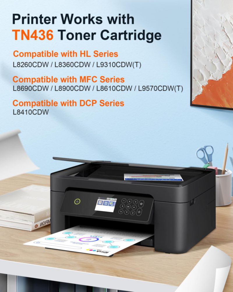 Pack de 4 cartuchos de tóner E‑Z Ink Pro TN436