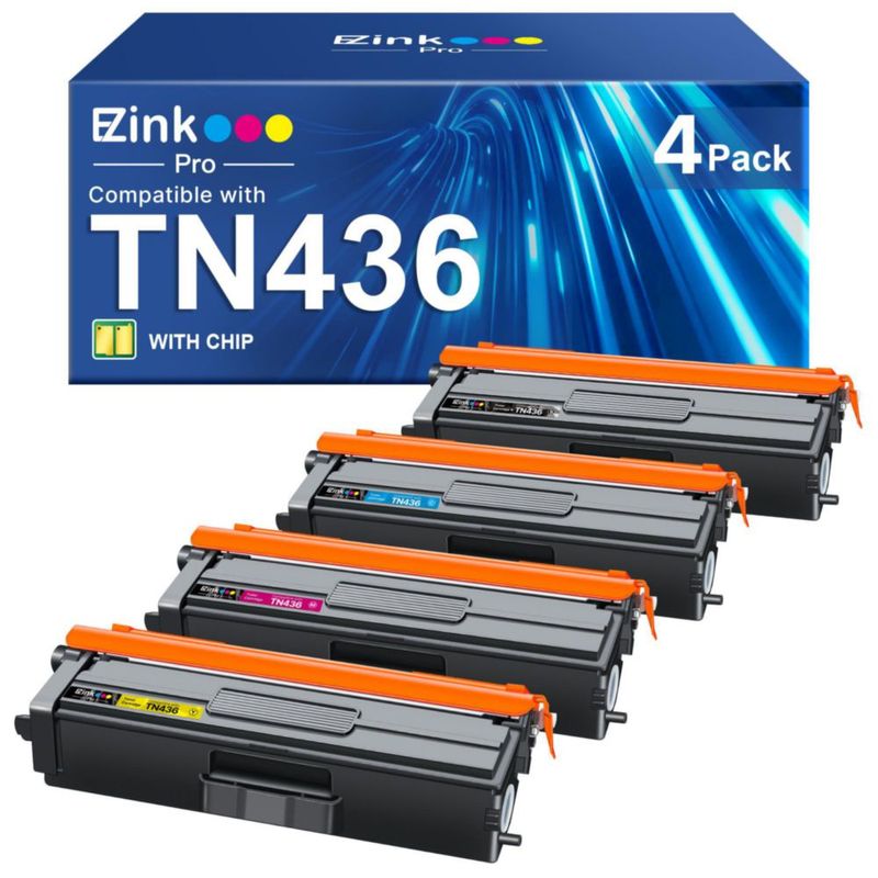 Pack de 4 cartuchos de tóner E‑Z Ink Pro TN436