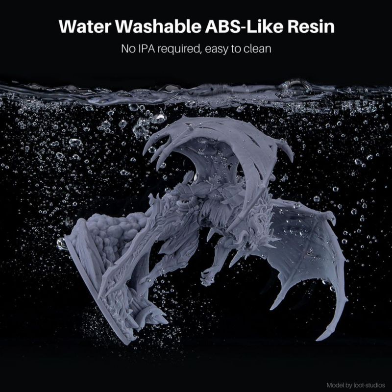 Resina 3D ELEGOO 8K 2 kg Lavable con Agua Gris Espacial