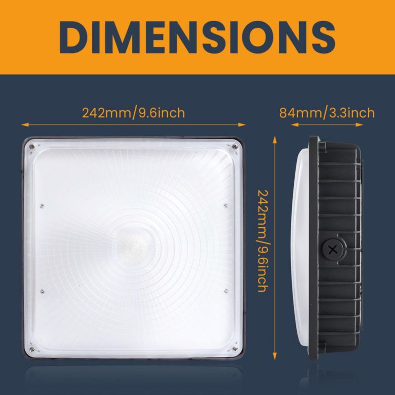 Luces LED para marquesina Goldinfu 70W Pack de 4 3 temperaturas de color IP65