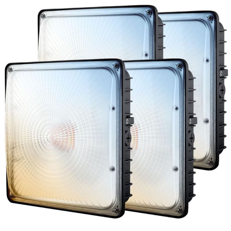 Luces LED para marquesina Goldinfu 70W Pack de 4 3 temperaturas de color IP65