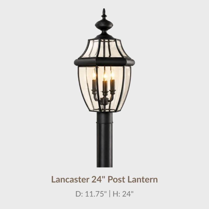 Farol de Poste Generation Lighting 61 cm Negro
