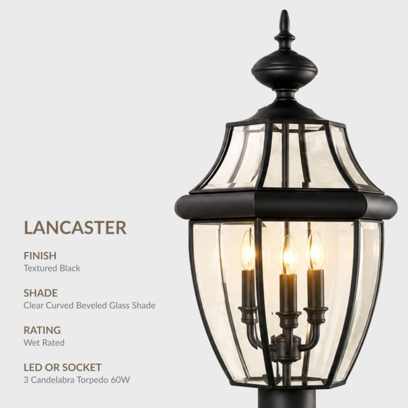 Farol de Poste Generation Lighting 61 cm Negro