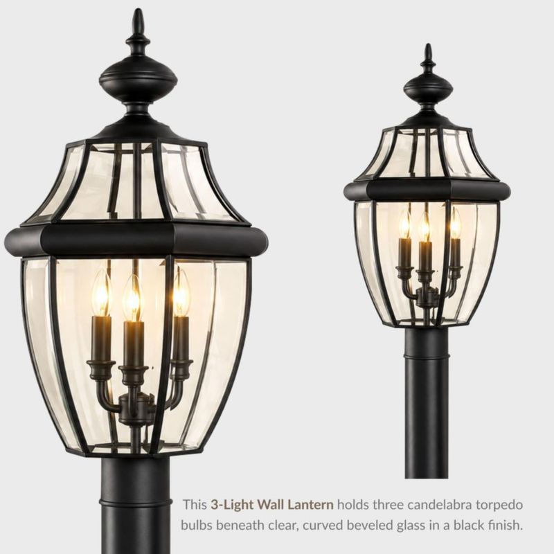 Farol de Poste Generation Lighting 61 cm Negro