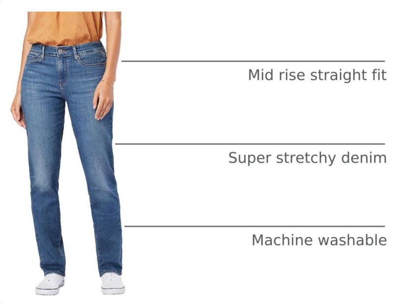 Jeans Levi Strauss Signature Gold de talle medio y corte recto