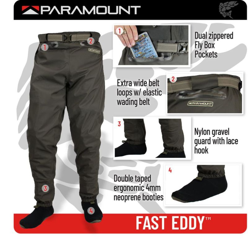 Pantalones Paramount Outdoors XL Impermeables y Transpirables para Vadear