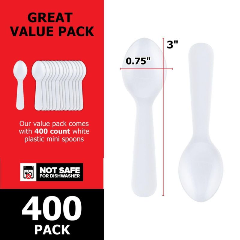 Cucharas desechables Stock Your Home 76 cm paquete de 400