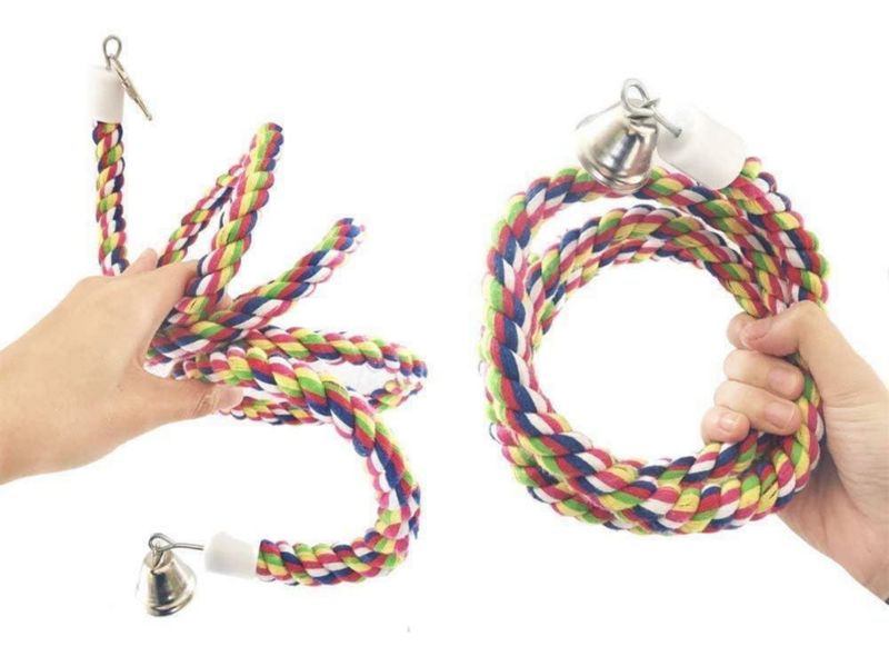 Cuerda elástica Petsvv de Bird Toy para pájaros pequeños
