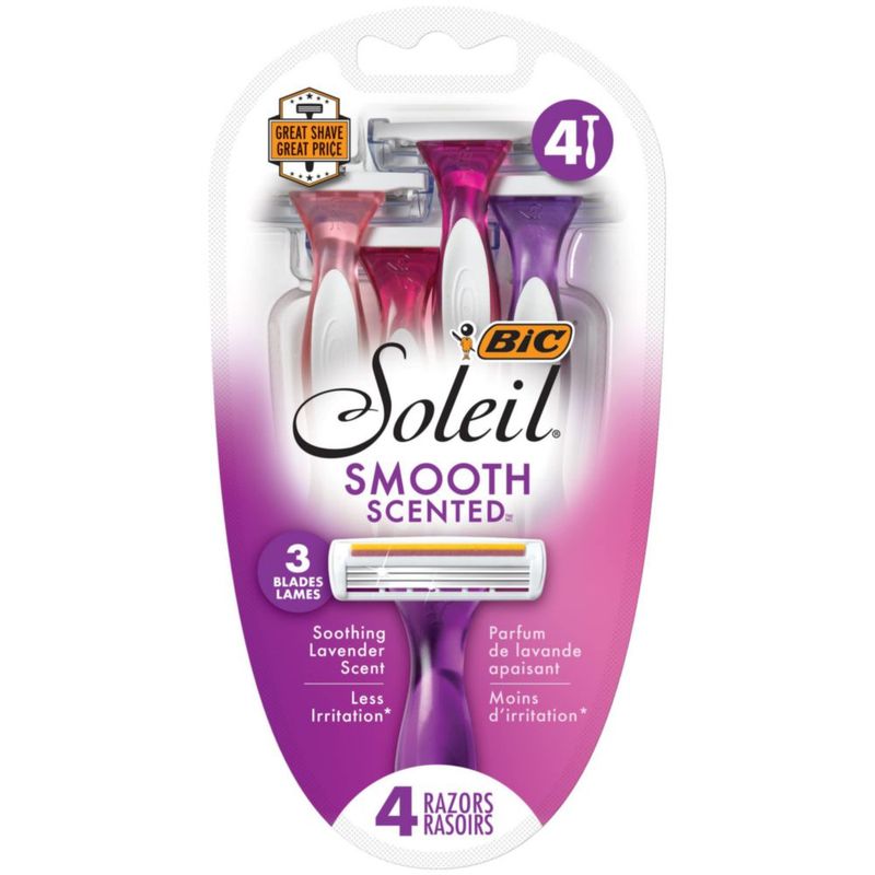 Maquinilla de afeitar desechable BIC Soleil suave perfumada para mujer 3 cuchillas