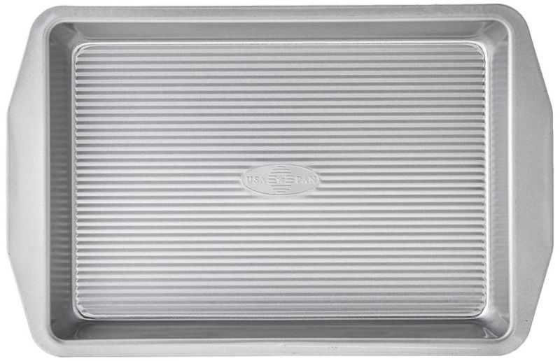 USA Pan American Bakeware Classics Bandeja rectangular de 9 x 13 pulgadas para lasaña pastel y brownie acero aluminizado