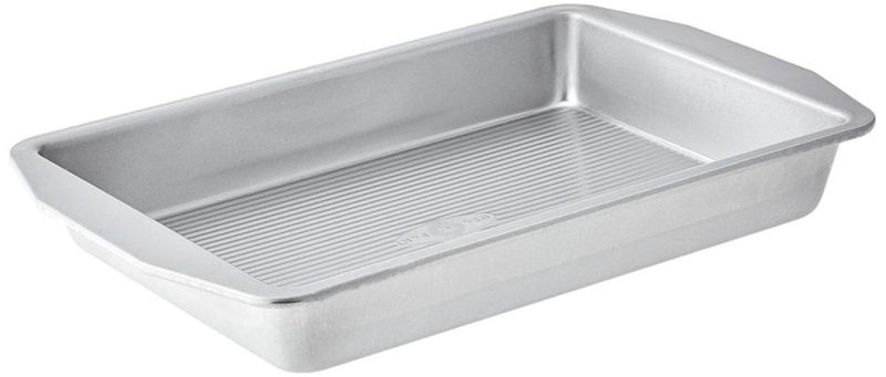 USA Pan American Bakeware Classics Bandeja rectangular de 9 x 13 pulgadas para lasaña pastel y brownie acero aluminizado