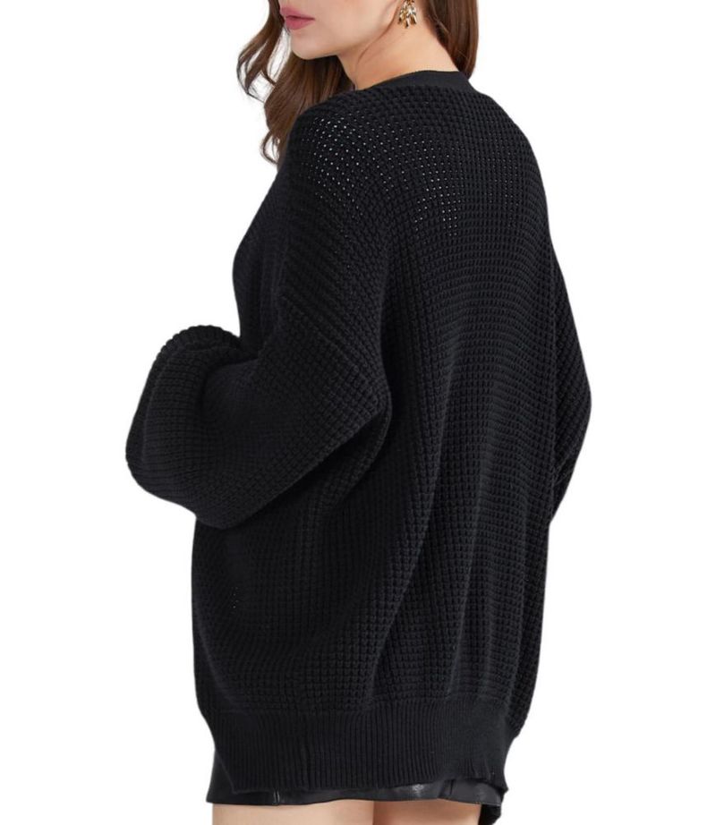 Suéter QUALFORT de Algodón Oversized (Cárdigan)