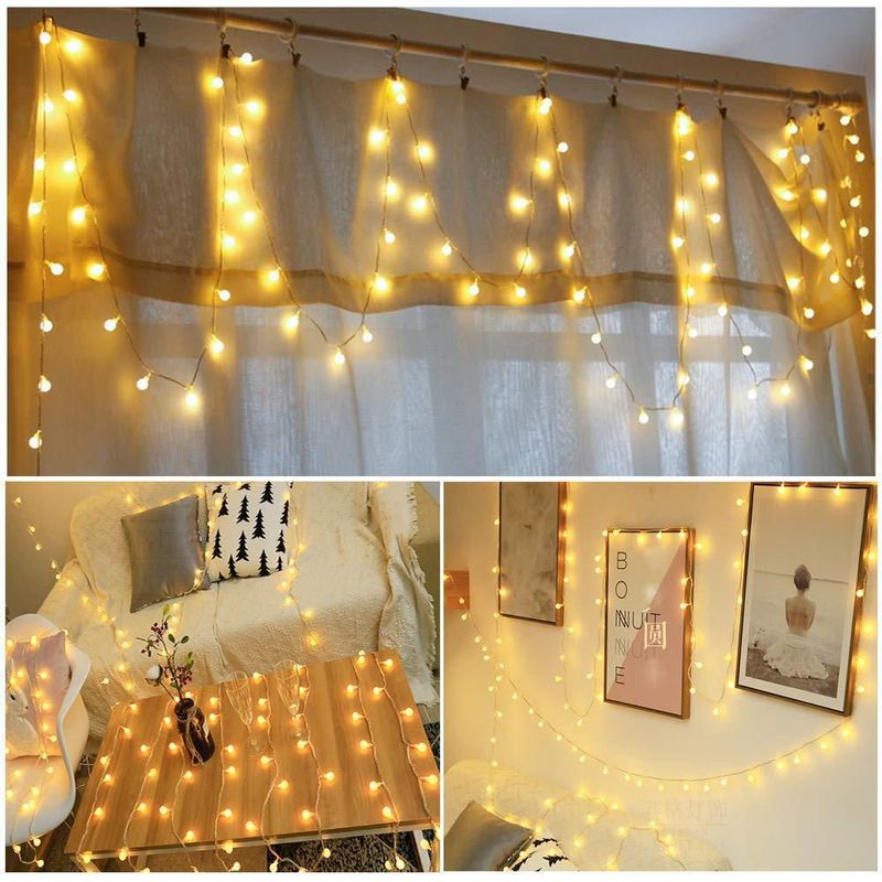 Luces de cadena Melostu 3 m 20 LED blanco cálido con enchufe