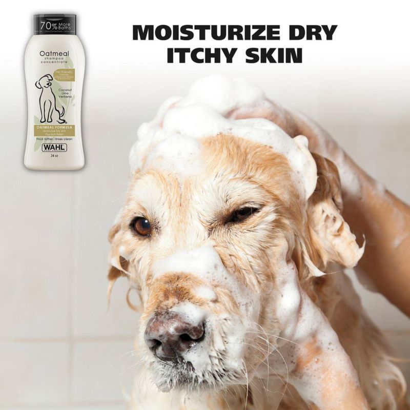 Champú para mascotas Wahl USA para aliviar la piel seca y la picazón 720 ml para perros