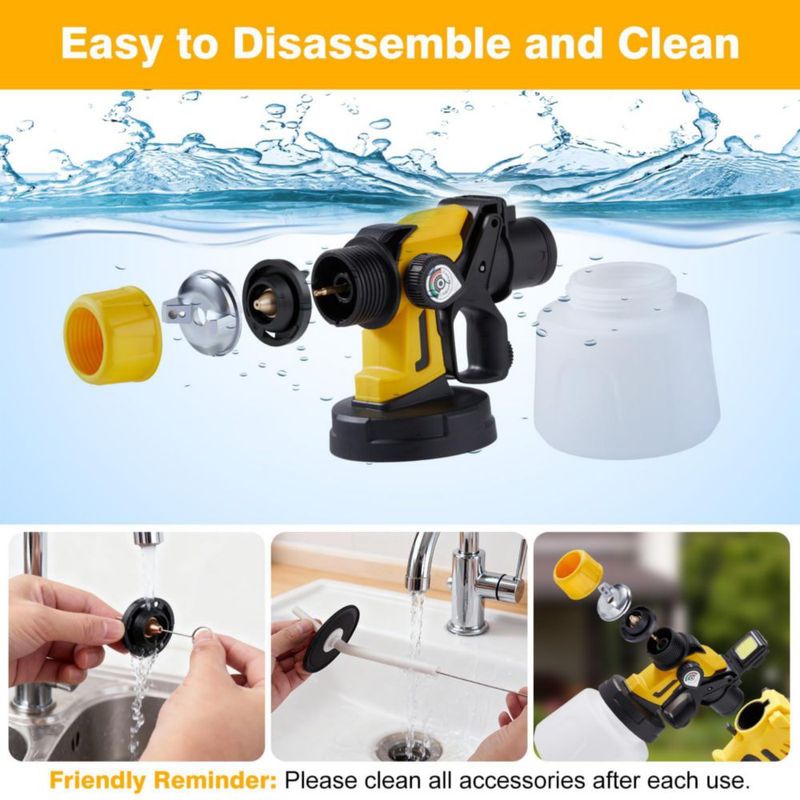 Pulverizador de Pintura Eléctrico Mechloom HVLP 1000 W 1400 ml