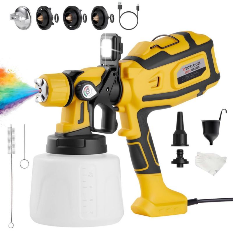 Pulverizador de Pintura Eléctrico Mechloom HVLP 1000 W 1400 ml