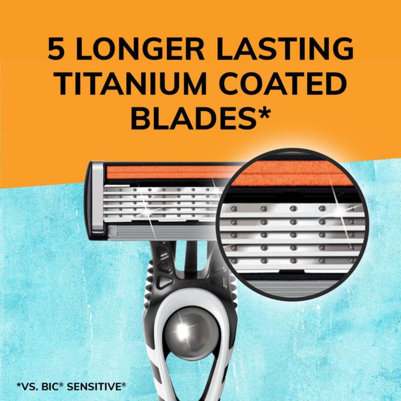 Razor BIC Flex 5 Titanium de 5 hojas desechables para hombre 4 unidades