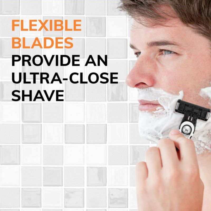 Razor BIC Flex 5 Titanium de 5 hojas desechables para hombre 4 unidades
