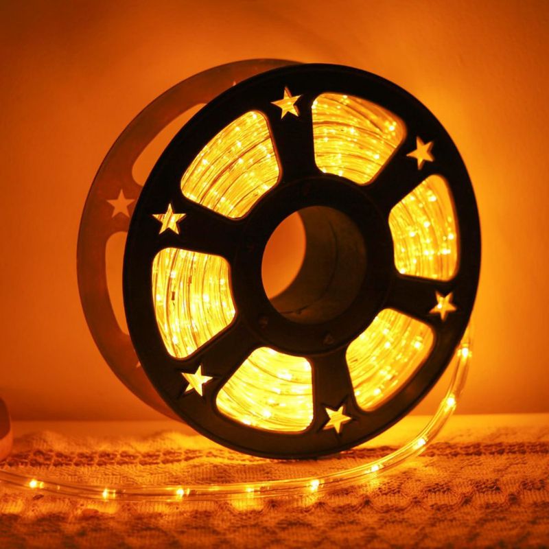 Luces LED DINGFU 360 LED 15 m resistentes al agua para interiores y exteriores color naranja