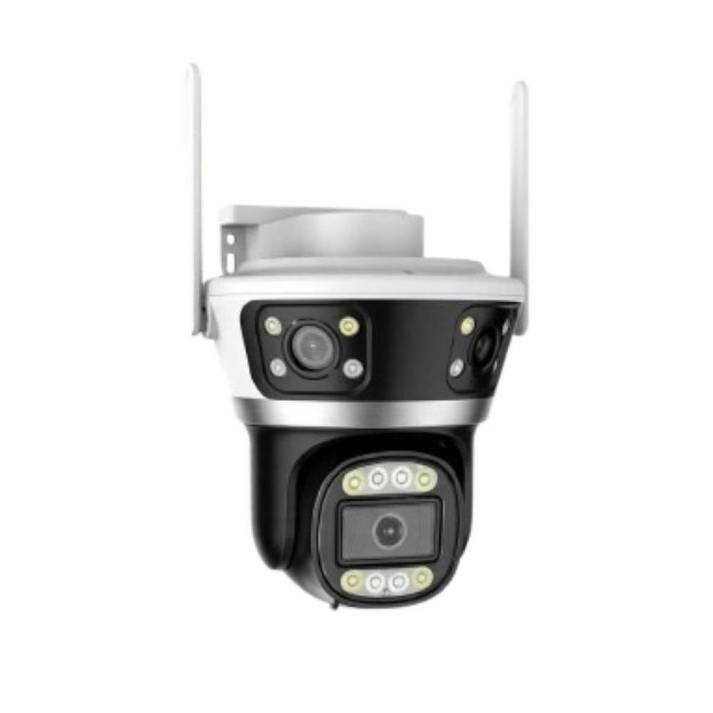 Cámara De Seguridad Exterior 3 Lentes 3 Pantalla 12mp Negro