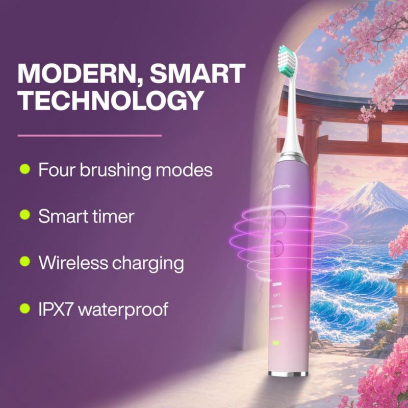 Cepillo de dientes eléctrico Aquasonic Vibe Tokyo Cherry Blossom