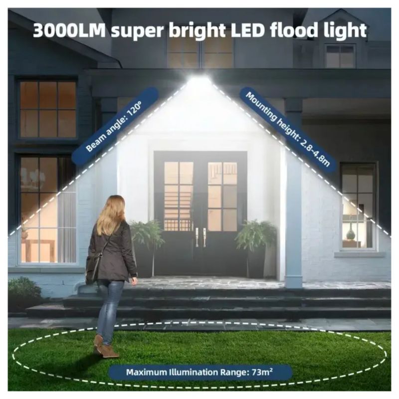 2pcs Reflector Led Exterior 30w, Color Negro