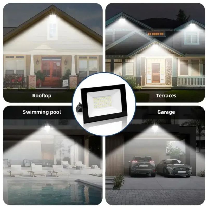 2pcs Reflector Led Exterior 30w, Color Negro