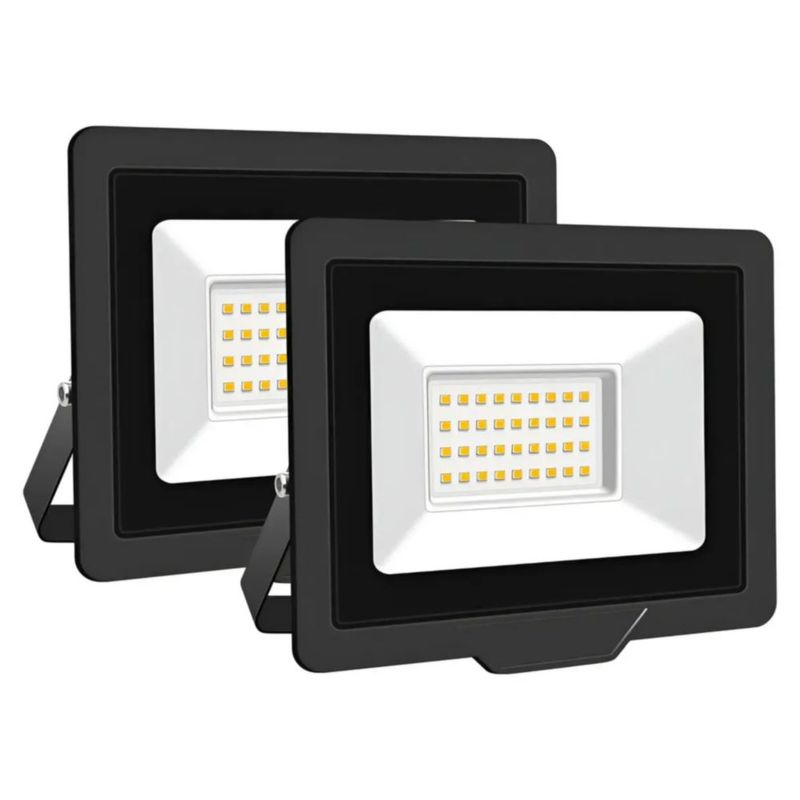 2pcs Reflector Led Exterior 30w, Color Negro