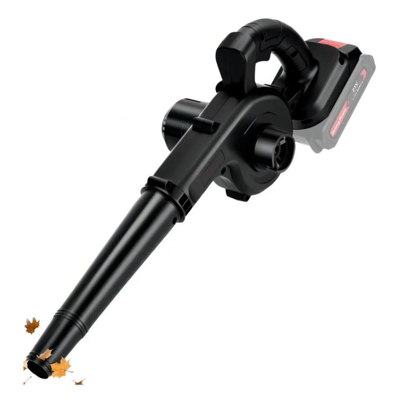 Soplador Aspiradora Inalámbrica Linsen 850W 2 Baterías 4 en 1 Hojas Jardín, Color Negro