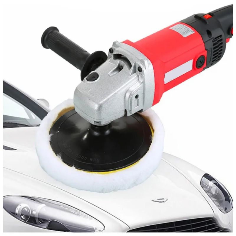 Pulidora para Autos, Lijado Eléctrica 1400W de 8 Velocidad, Ajustable 32pcs Color Negro y Rojo