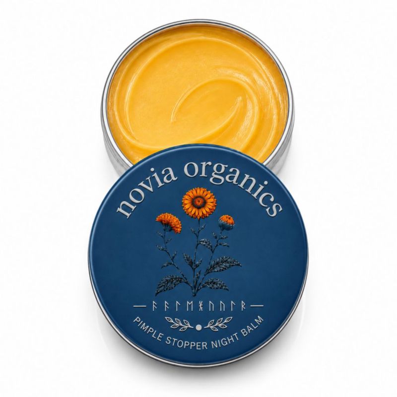 Bálsamo nocturno para el acné Novia Organics 28 g – Tratamiento localizado