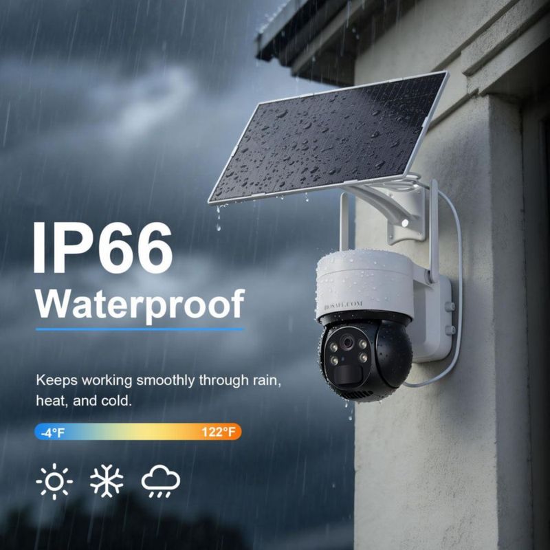 Cámara de seguridad inalámbrica solar HOSAFE.COM (pack de 2)