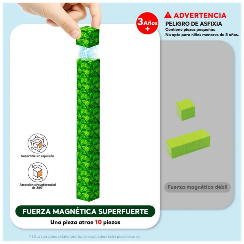100 Piezas Bloques Magnéticos Juguete Regalo Para Niños, Multicolor