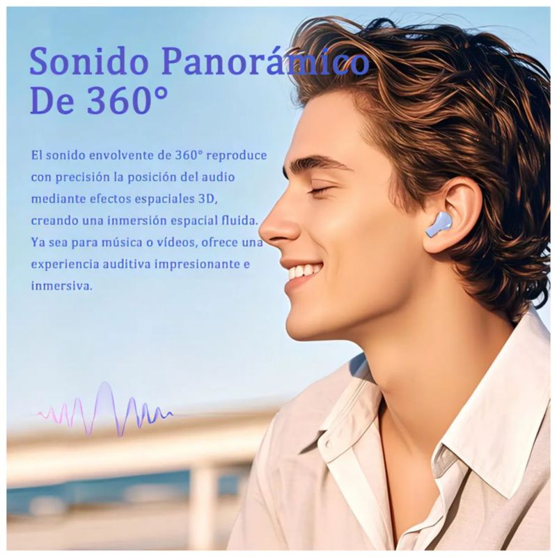 Audífonos Inalámbricos In-Ear, Bluetooth para Gaming con Micrófono y Cancelación de Ruido Color Azul