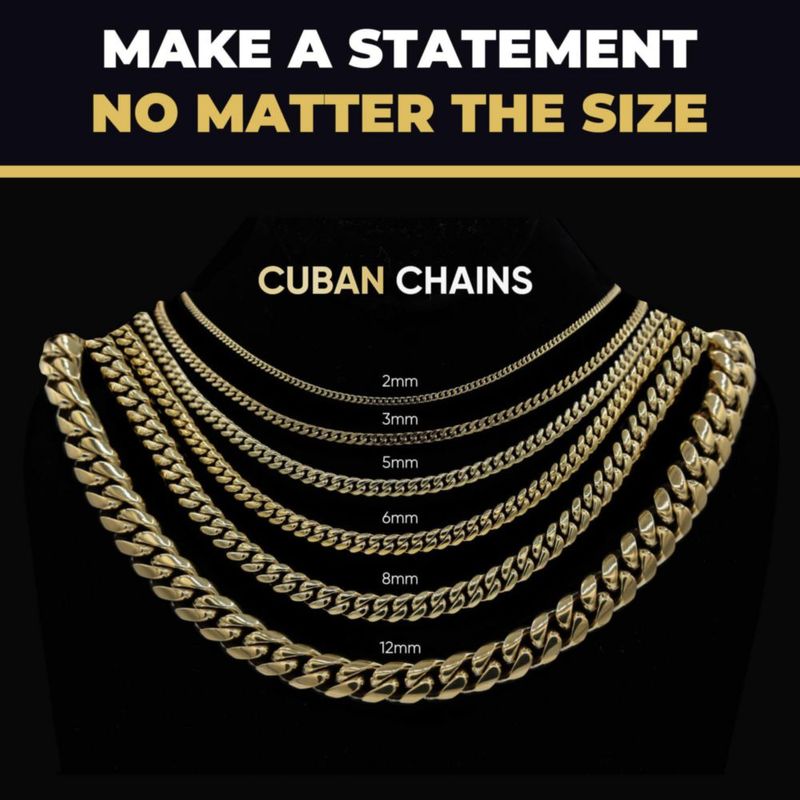 Collar GLD Micro Cubano de 56 cm 3 mm chapado en oro 18K