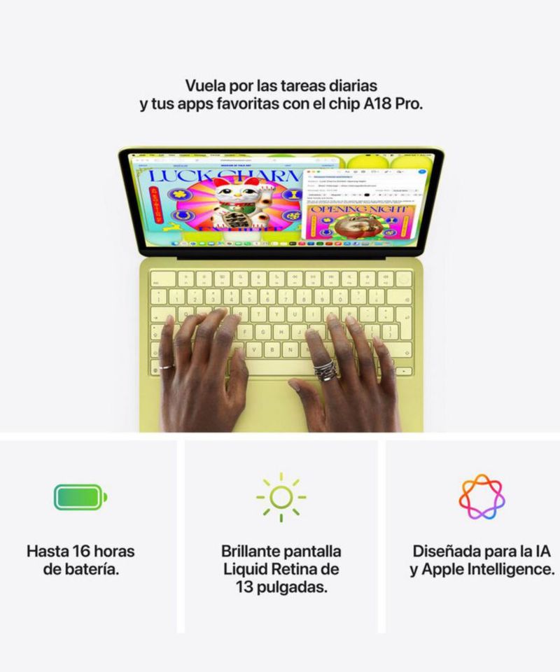 Laptop Apple MacBook Neo 13 A18 Pro 8GB 256GB Amarillo