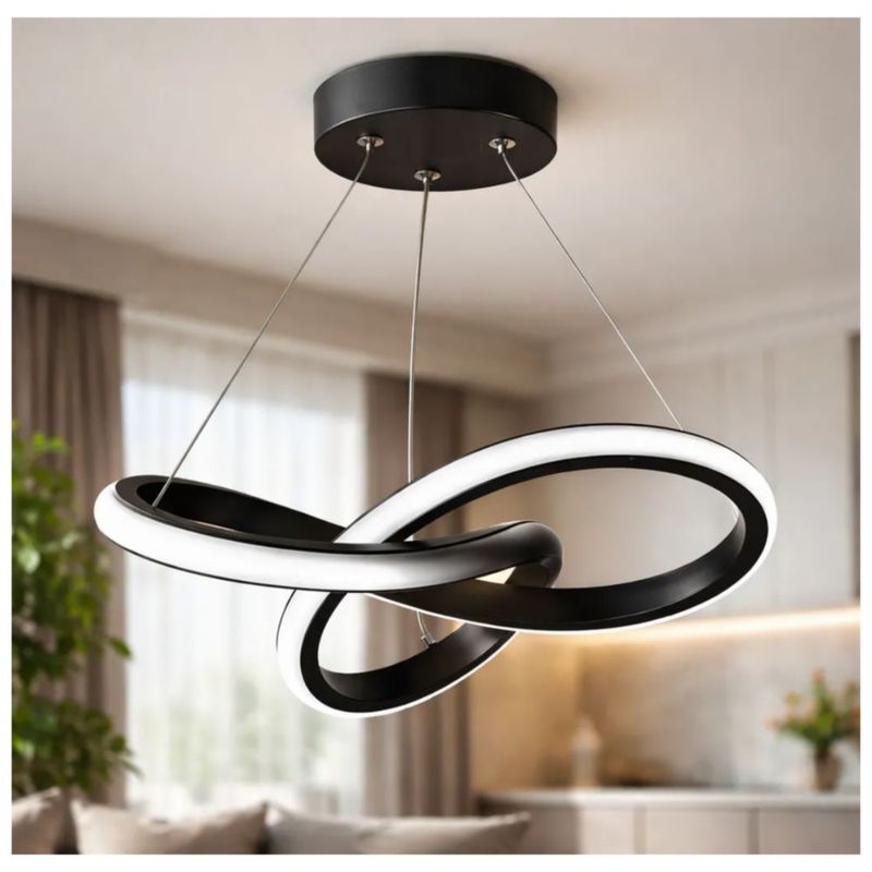 Lámpara De Techo Decorativa para Baño, Moderna 22w Color Negro